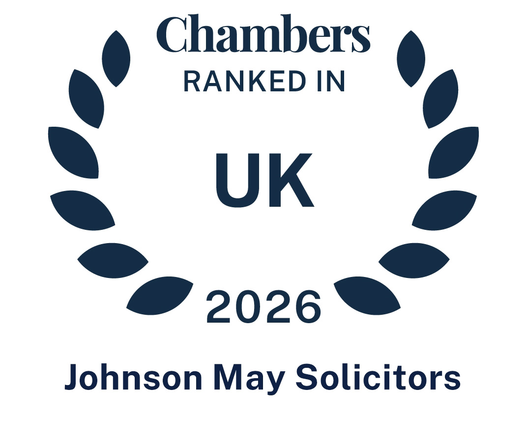 Johnson May Solicitors chambers logo representing professional legal services and membership of a regulated legal practice