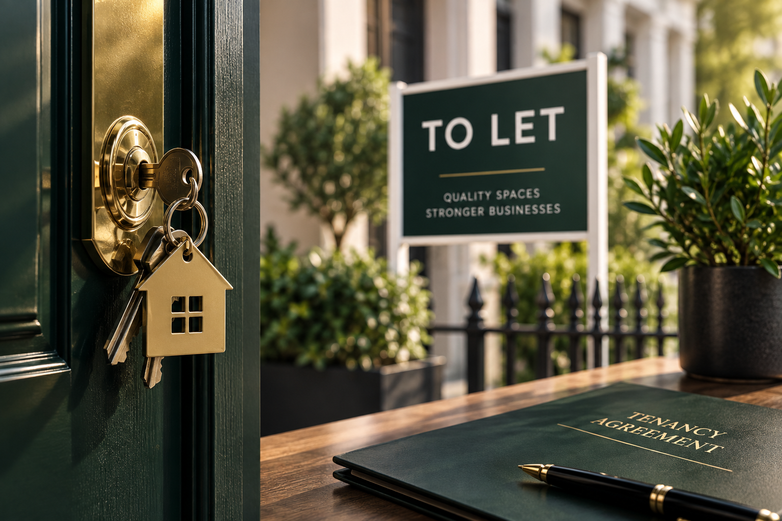 Keys in a property door representing landlord possession and regaining possession of a rental property.